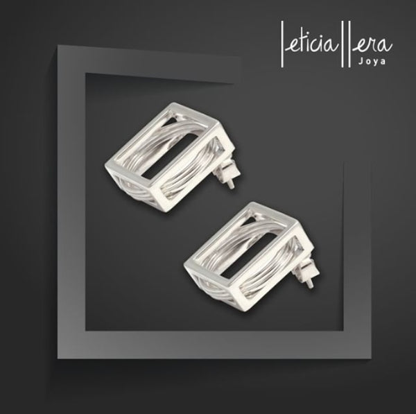 Aretes de plata 3 aros Calakmul