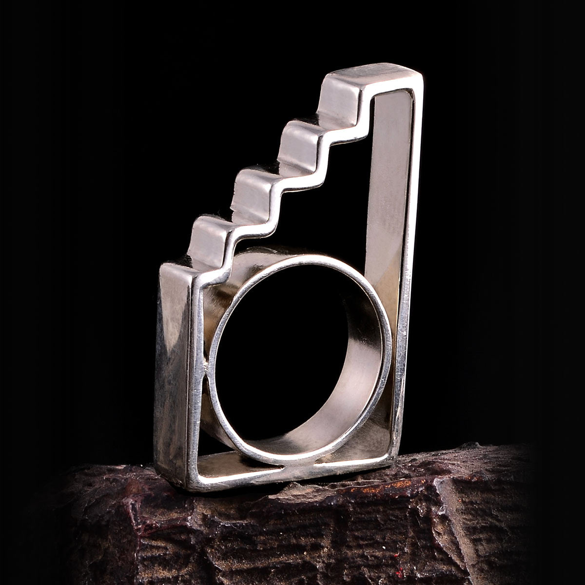 Anillo de Plata Escalera.