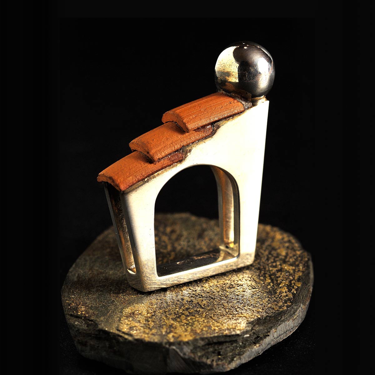 Anillo de Plata y Barro Casa Luna.