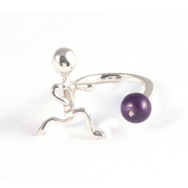 Anillo de Plata y Amatista Corredor