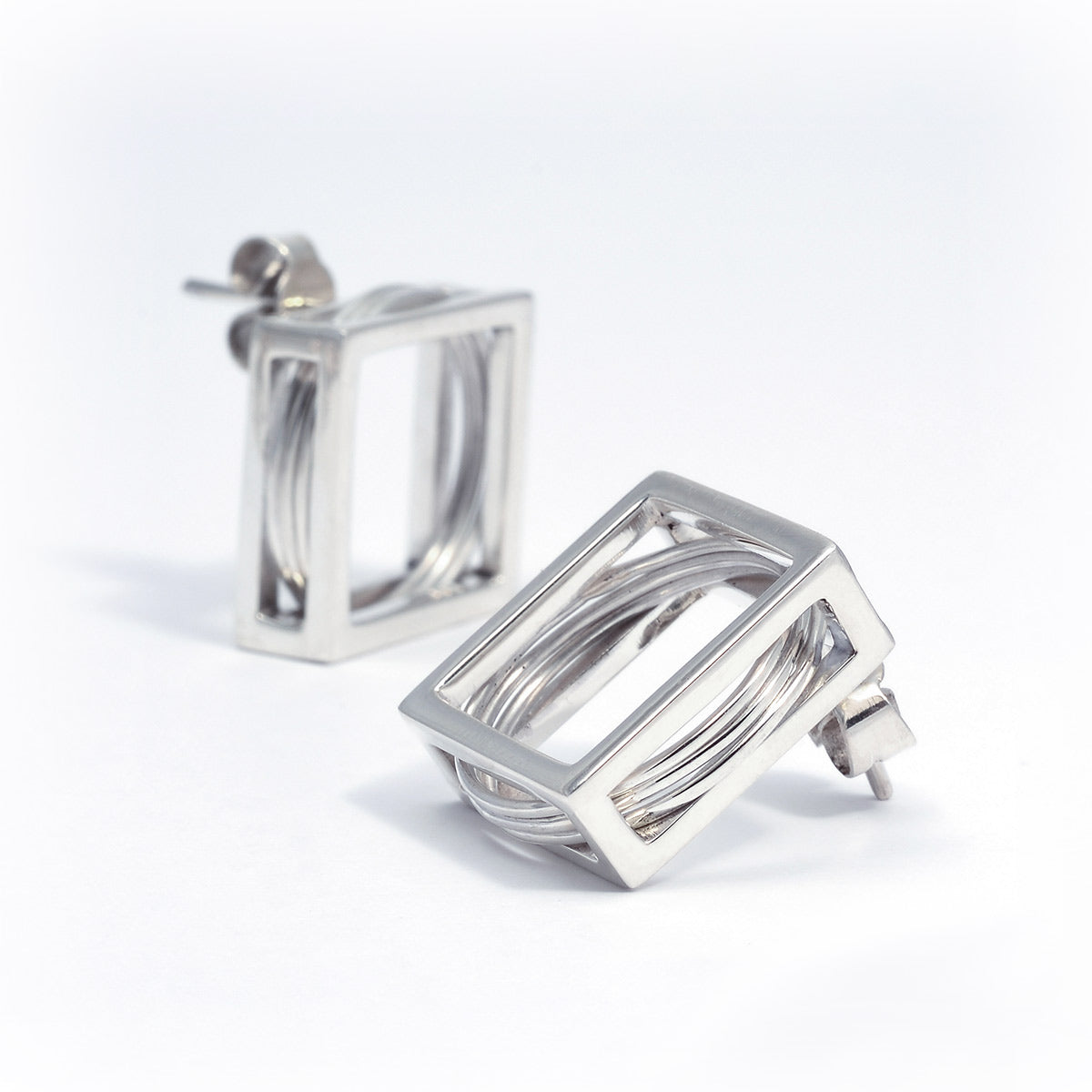Aretes de plata 3 aros Calakmul