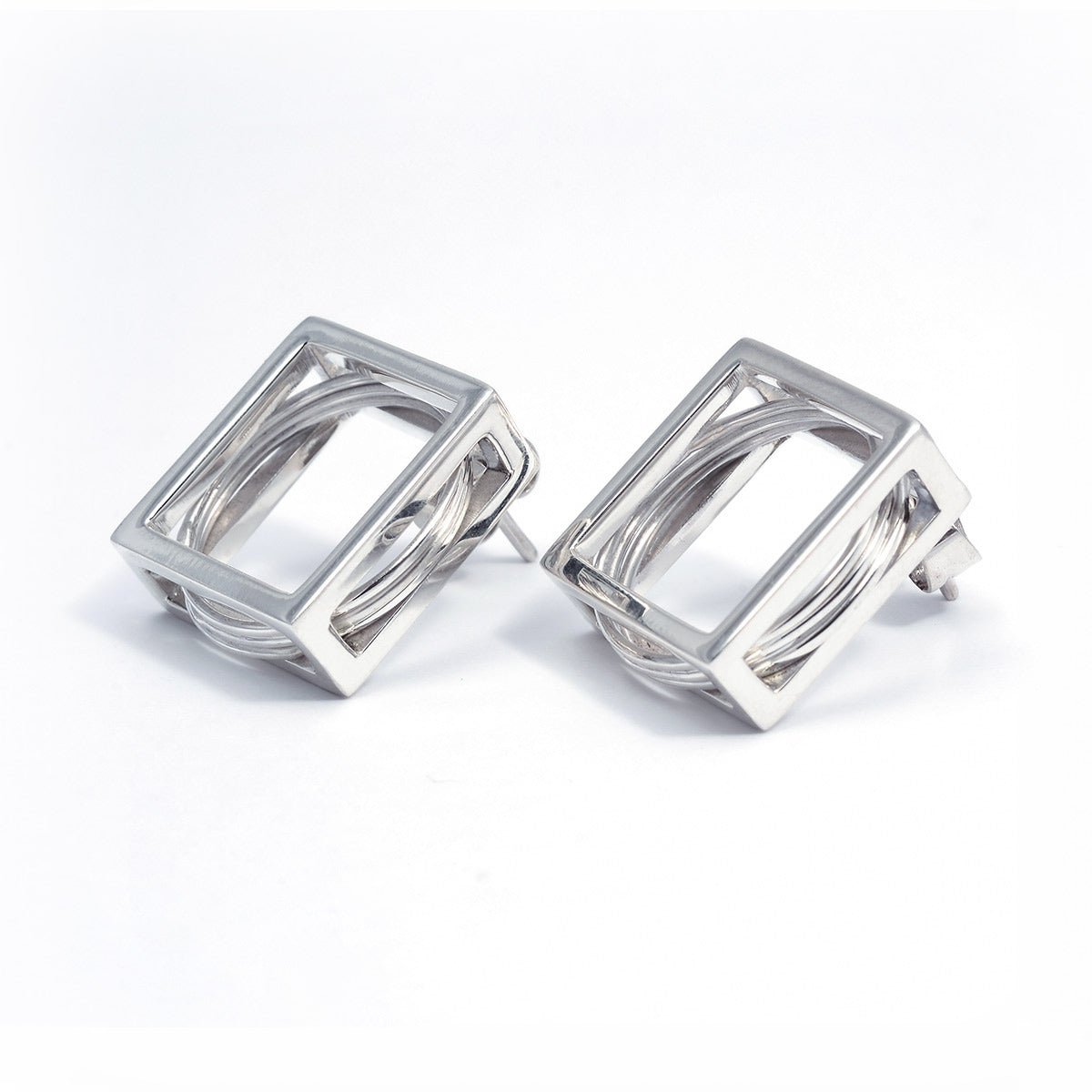 Aretes de plata 3 aros Calakmul