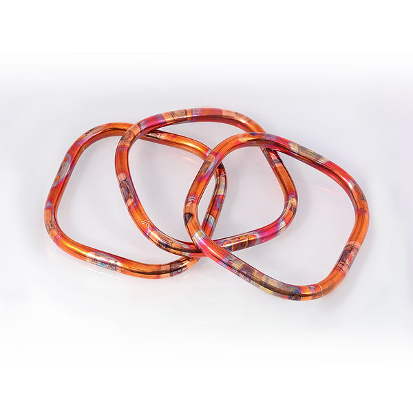 Pulsera de Cobre Cuadrada con textura.